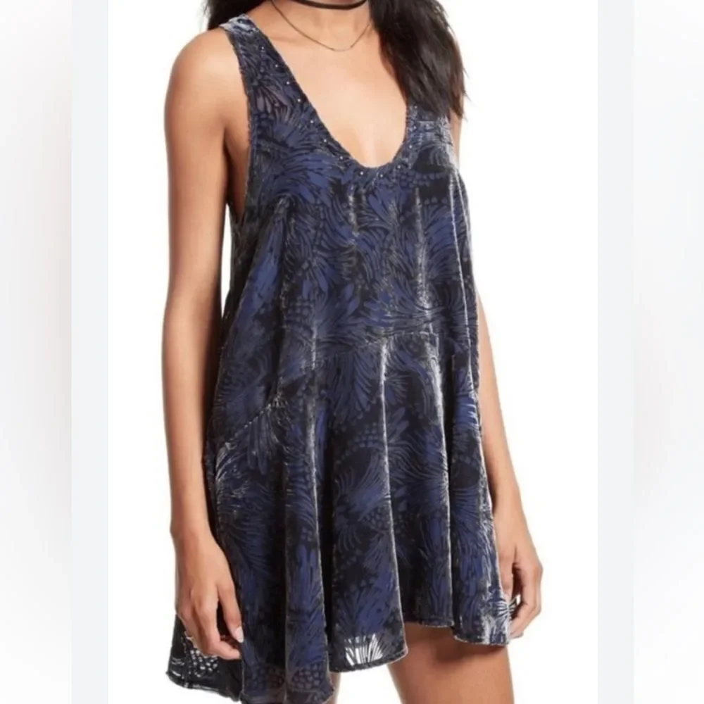 Free People Elie Burnout Velvet Mini Dress